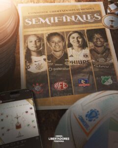 El posteo de CONMEBOL anunciando las semifinales de la Libertadores Femenina 2025 (Foto: CONMEBOL).
