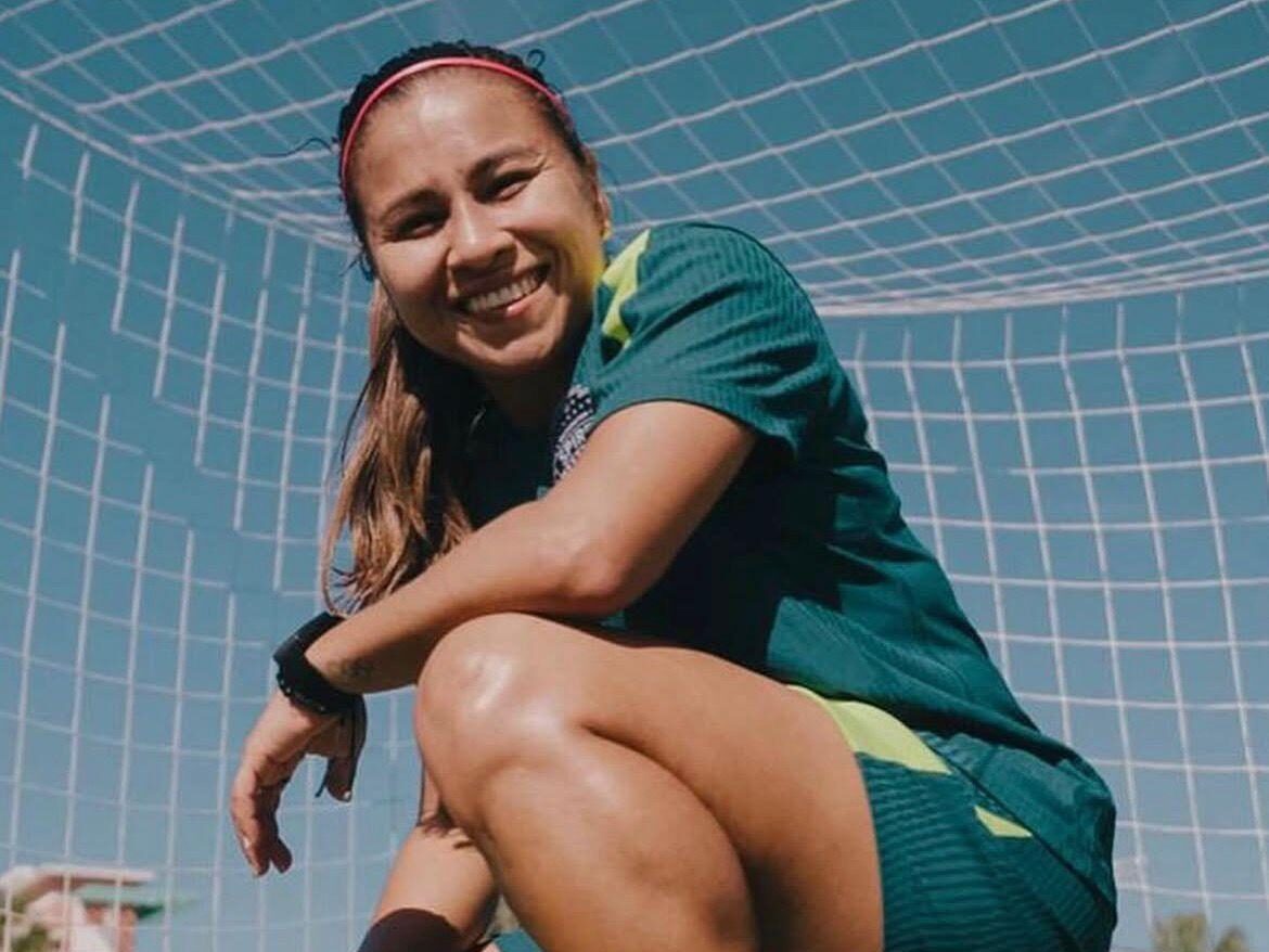 Leicy Santos en entrenamiento con el Washington Spirit